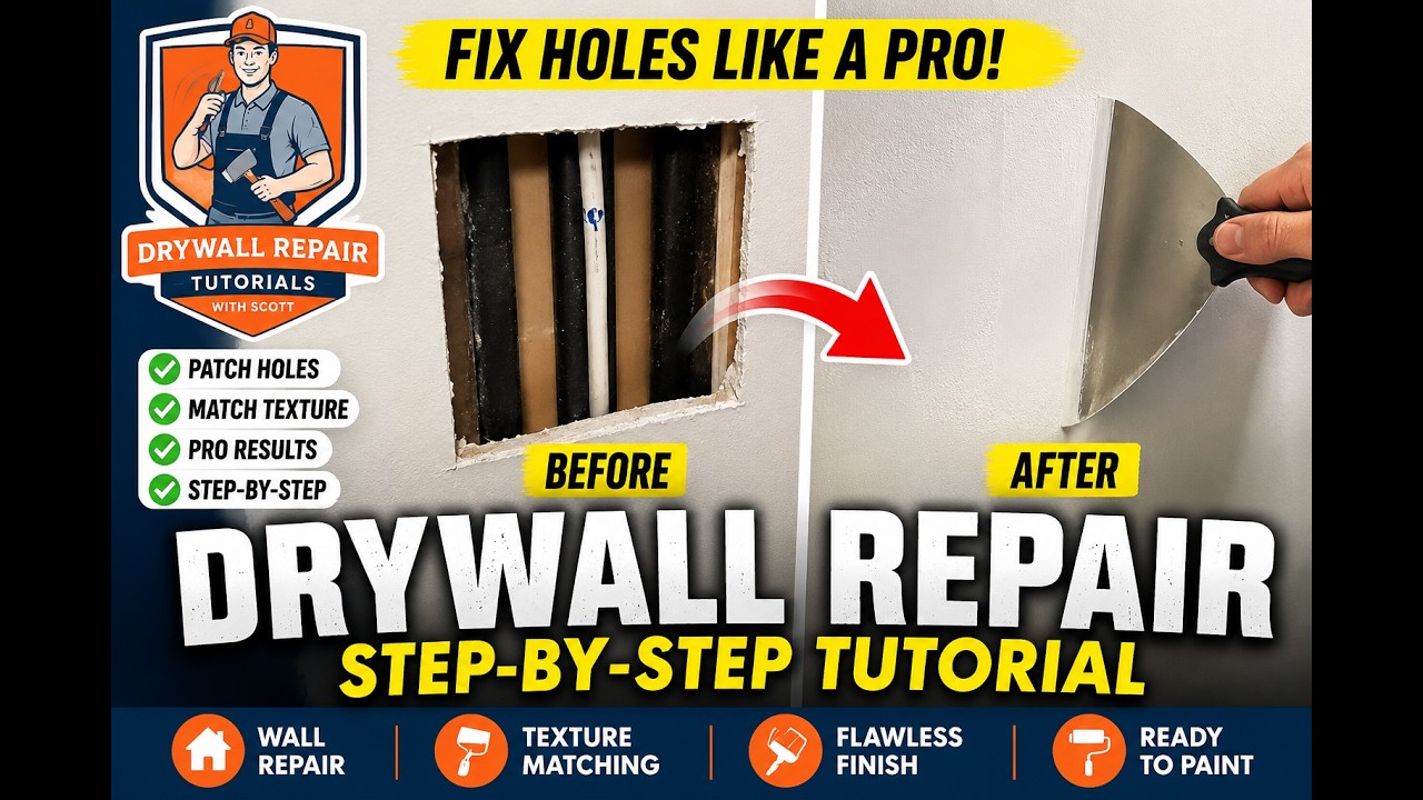 straightforward process of fixing holes in walls, particularly those resulting from plumbing repair