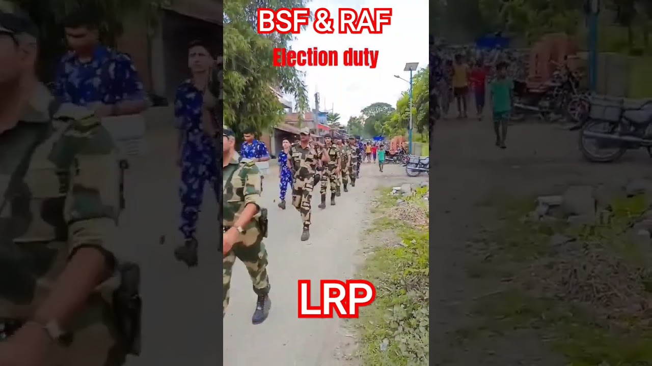 BSF &RAF Patrolling #raf #bsf #panchayetelection2023 #patrolling
