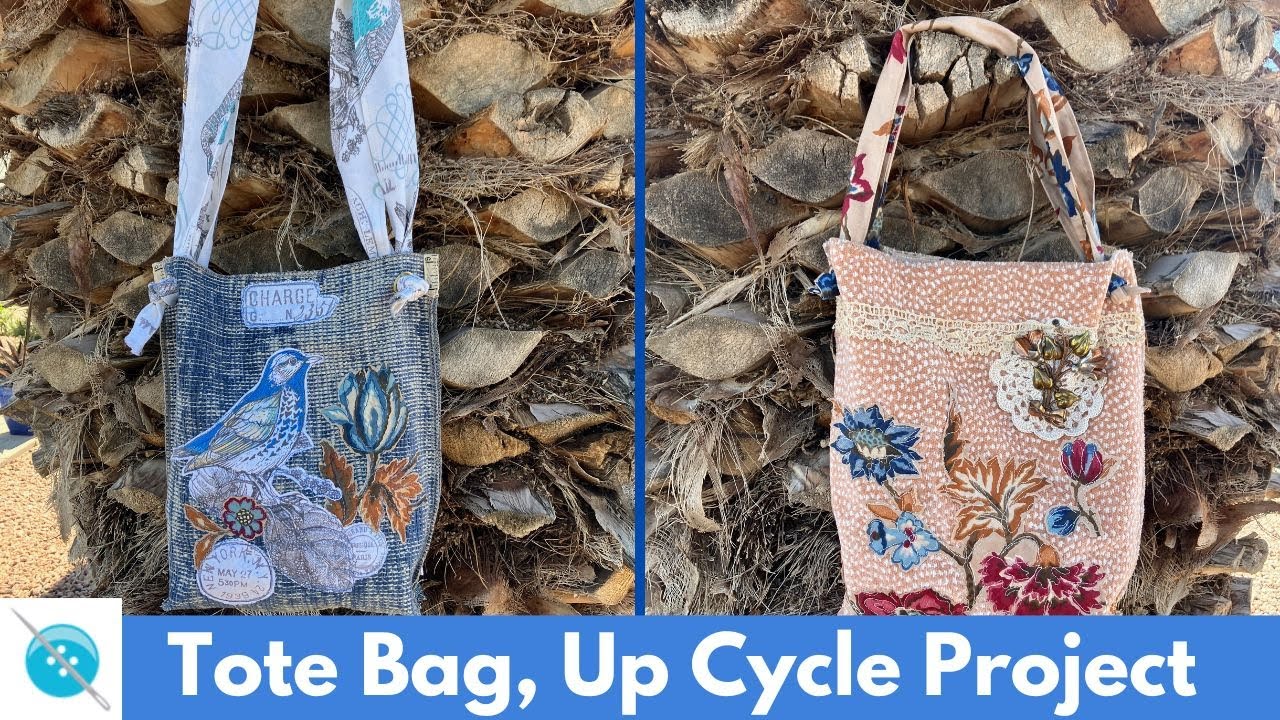 Tote Bag made from Reclaimed Upholstery Samples, An Up cycled Project