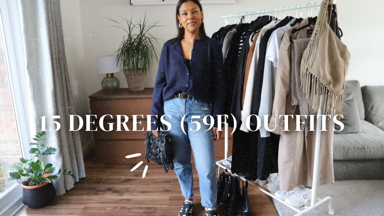 What To Wear When It's 15 Degrees (59F) | 15 Degree/59 Fahrenheit Outfit Ideas | Fall Outfit Ideas