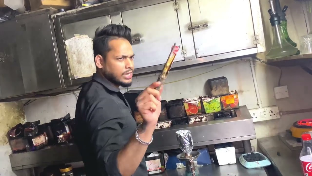 How To Make Dubble Apple + Zafran paan Hookah In Cafe & Lounge