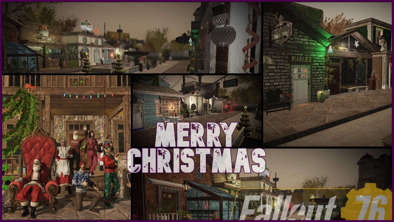 Fallout 76 *Christmas* Shelter Build - Christmas Village
