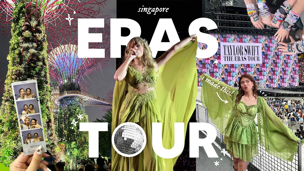 THE *ULTIMATE* TAYLOR SWIFT ERAS TOUR VLOG 🪩✈️ making my dress, flying to singapore & more!