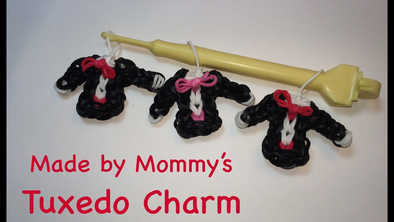 How to Make a Rainbow Loom Tuxedo Charm