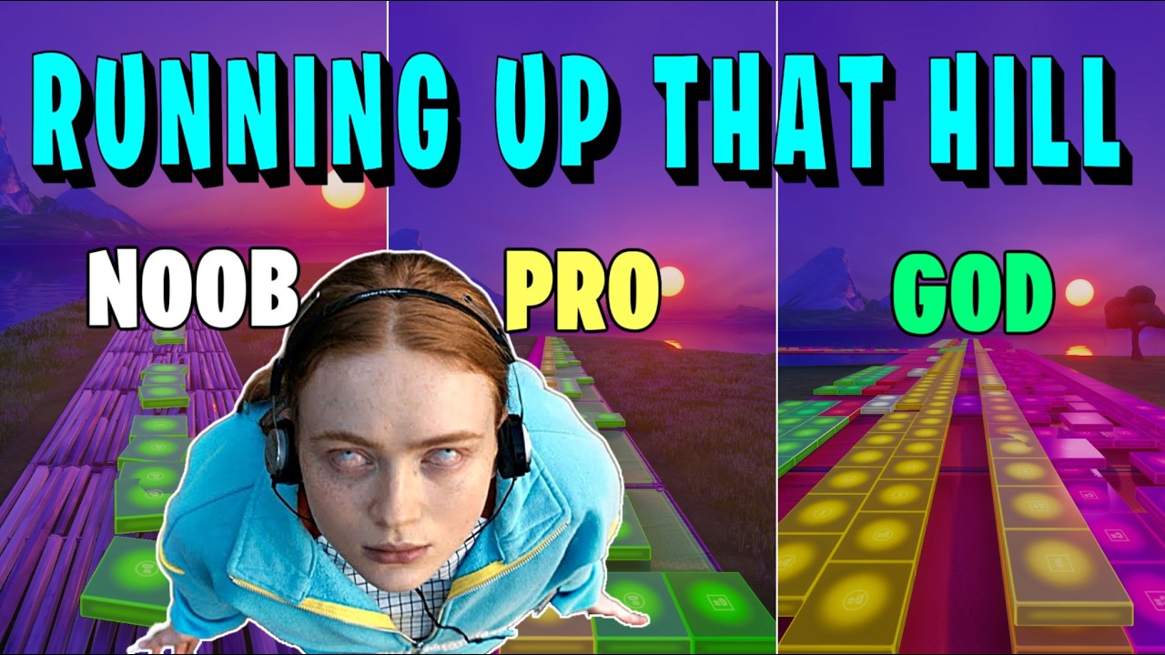Kate Bush - Running Up That Hill (Stranger Things) - Noob vs Pro vs God (Fortnite Music Blocks)