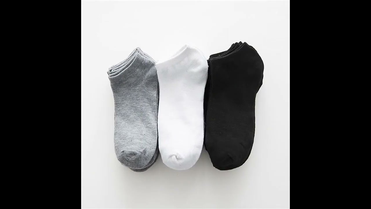 [Little B House]Man Low Ankle School Office Sock Socks Breathable Sports Socks Solid Color - SK01