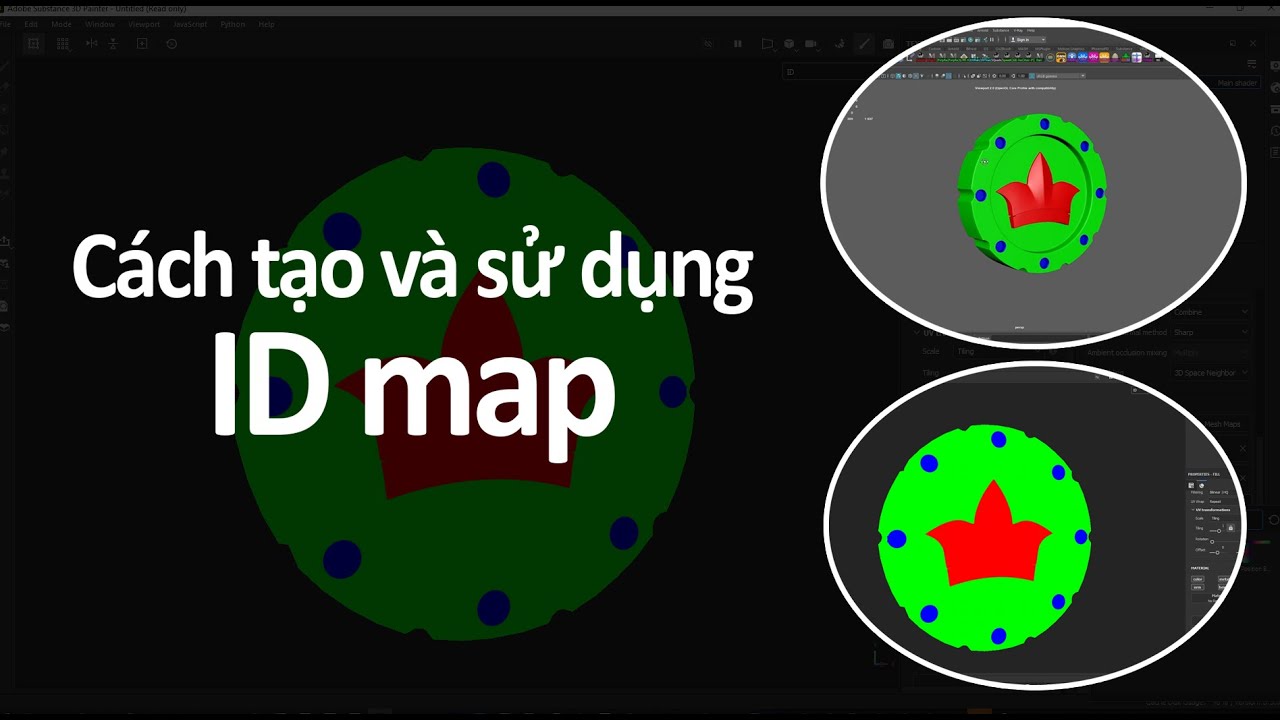Cách tạo và sử dụng ID map trong Substance 3D Painter| Anh Artit 3D