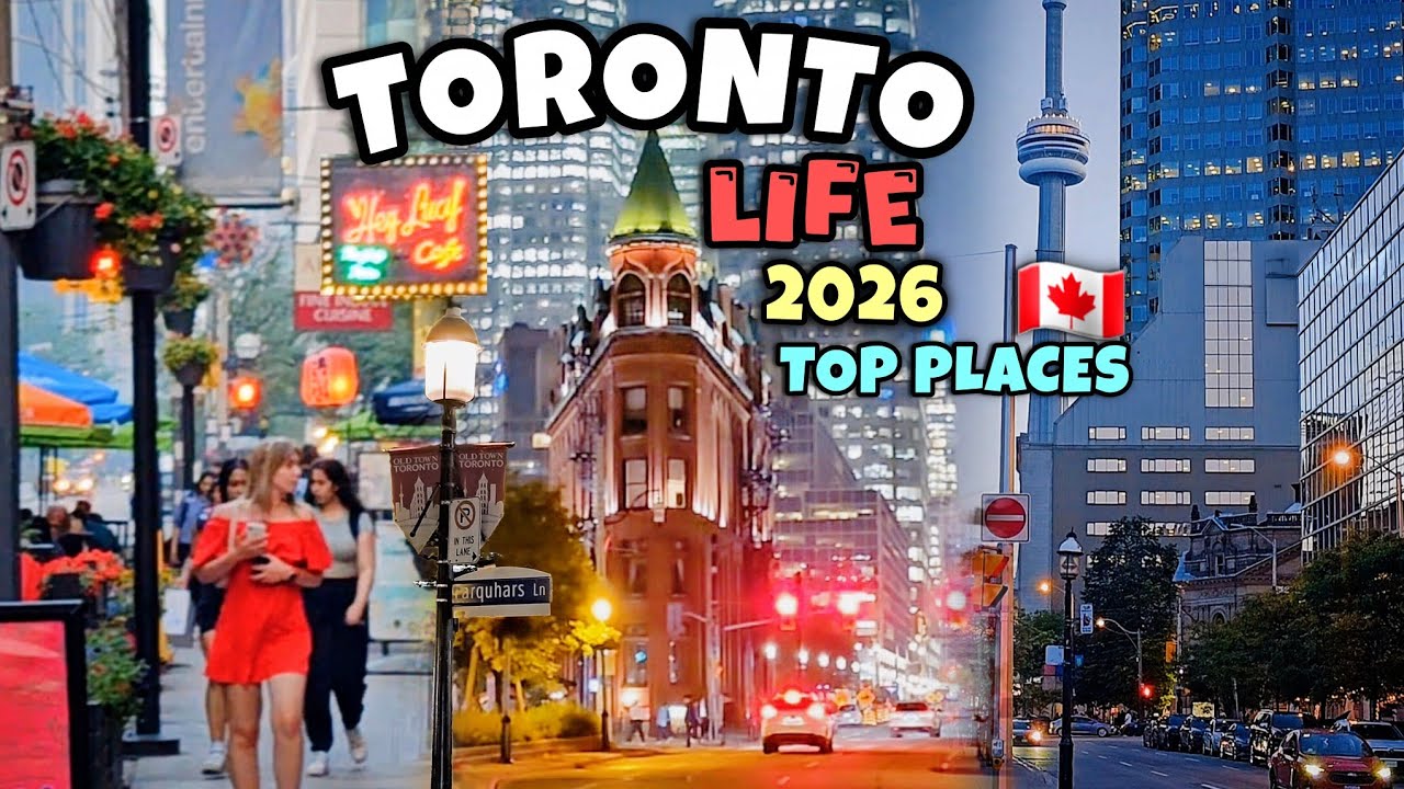 Toronto city life Top Places to Visit | Downtown Walking Tour 4K #Toronto #Canada