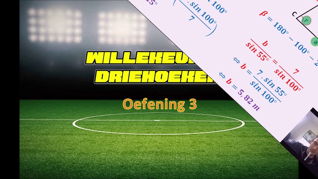 Willekeurige driehoeken: oefening 1, 2 en 3