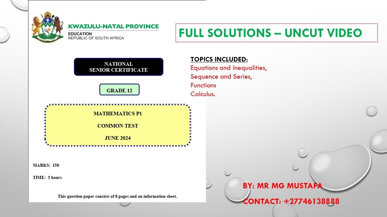2024 MATHS P1 - June KZN Gr12