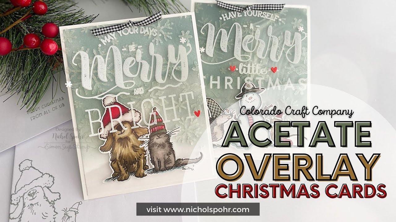 Рождественские открытки с ацетатным покрытием (Colorado Craft Company)