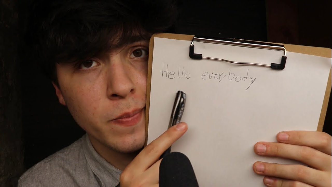 ASMR - Writing On a Clipboard to Talk 🤫🤫🤫 (No Talking, Writing Sounds, Tapping Sounds)
