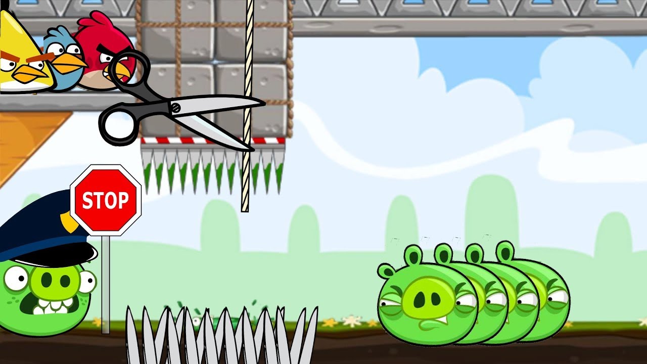 Crush Bad Piggies - 3 ANGRY BIRDS WAITING FOR BAD PIGS TO CRUSH TO DEATH!