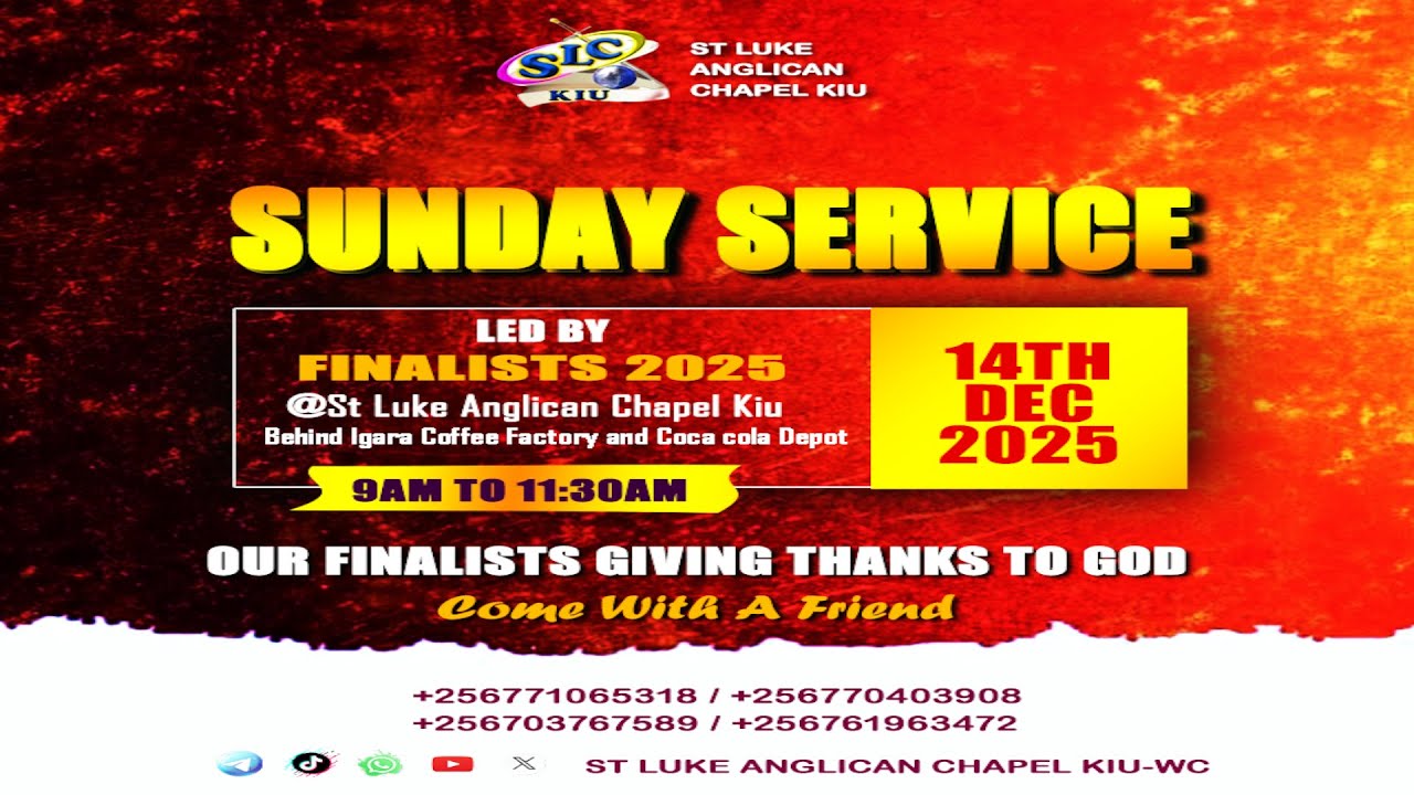 2025 FINALISTS' SUNDAY SERVICE | ST LUKE ANGLICAN CHAPEL ON 14TH  DEC 2025
