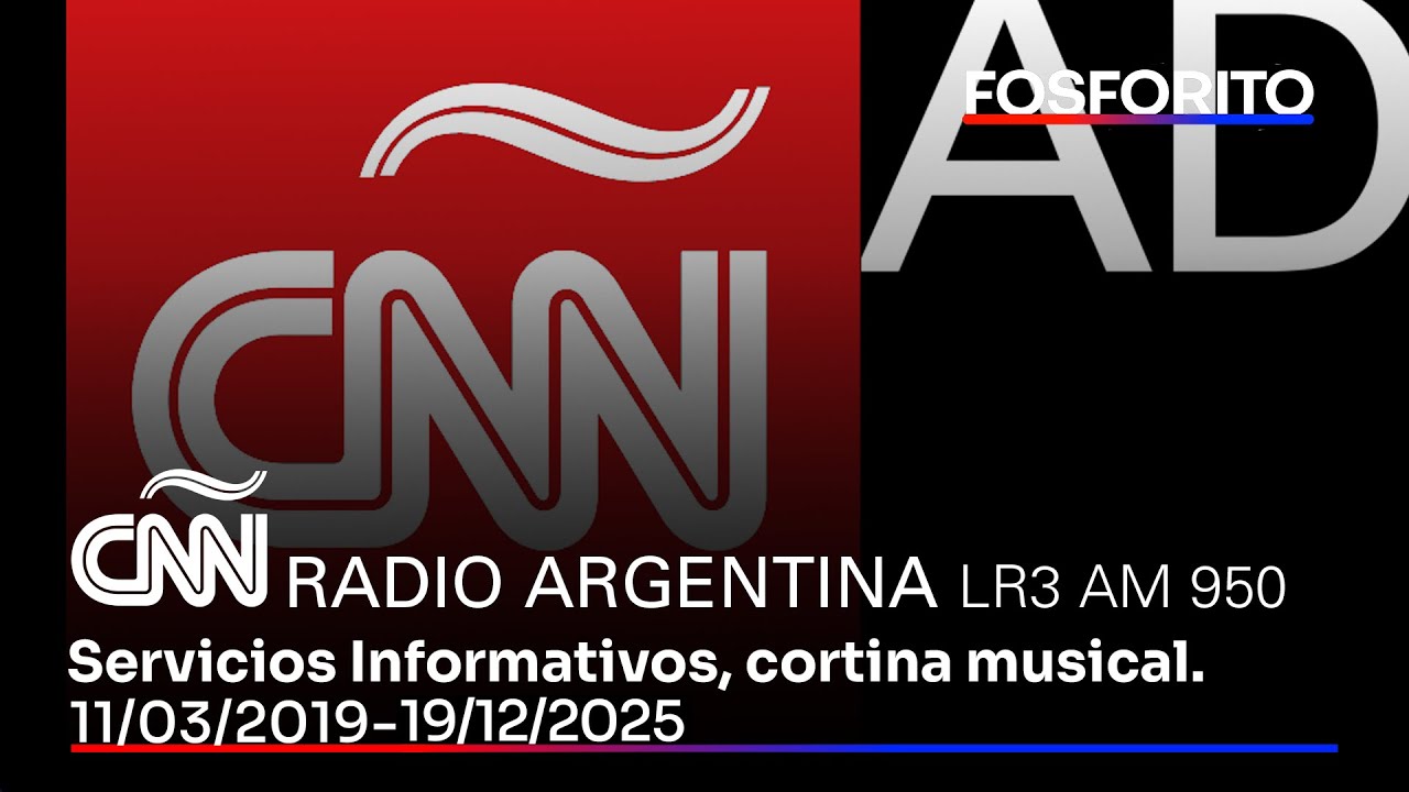 CNN Radio Argentina, servicios informativos, cortina musical. (LR3 AM950, 2019-2025)
