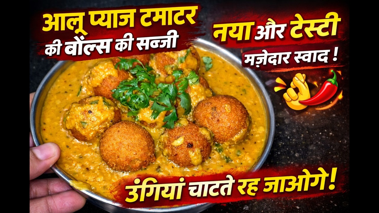 आलू प्याज टमाटर बॉल्स की जबरदस्त सब्जी | Aloo Pyaz Tamatar Sabzi | Aloo Pyaz Tamatar Balls Recipe