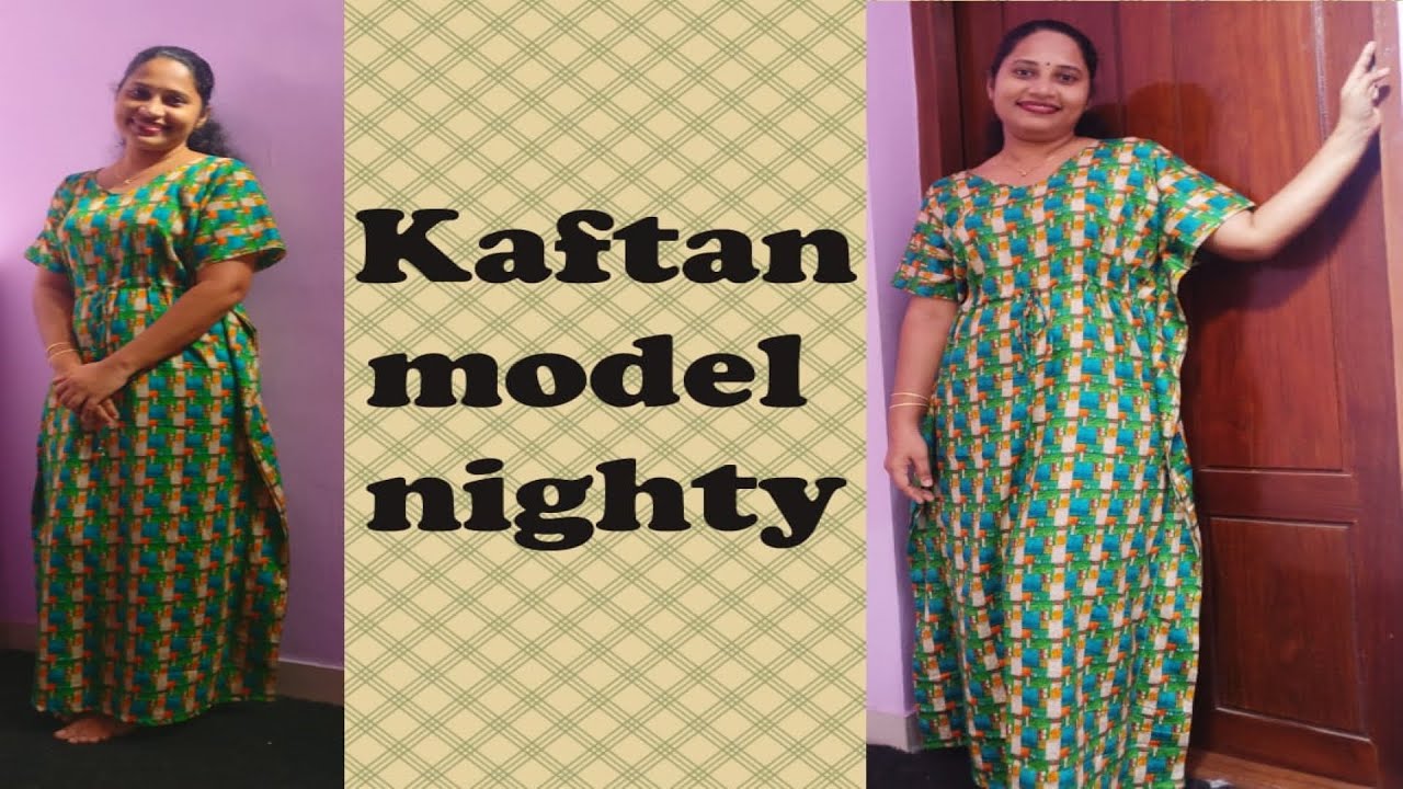 Kaftan nighty cutting and stitching/Simple and easy nighty cutting and stitching