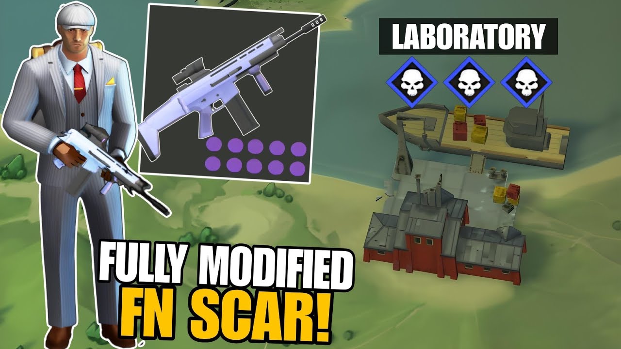 I CLEARED LABORATORY WITH THESE FULLY MODIFIED FN SCAR EASILY! - Last Day on Earth: Survival