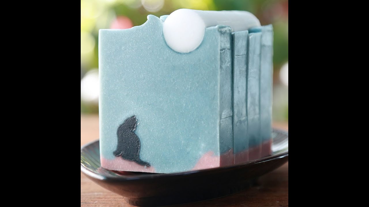 Handmade Soap White Moonlight Black Cat