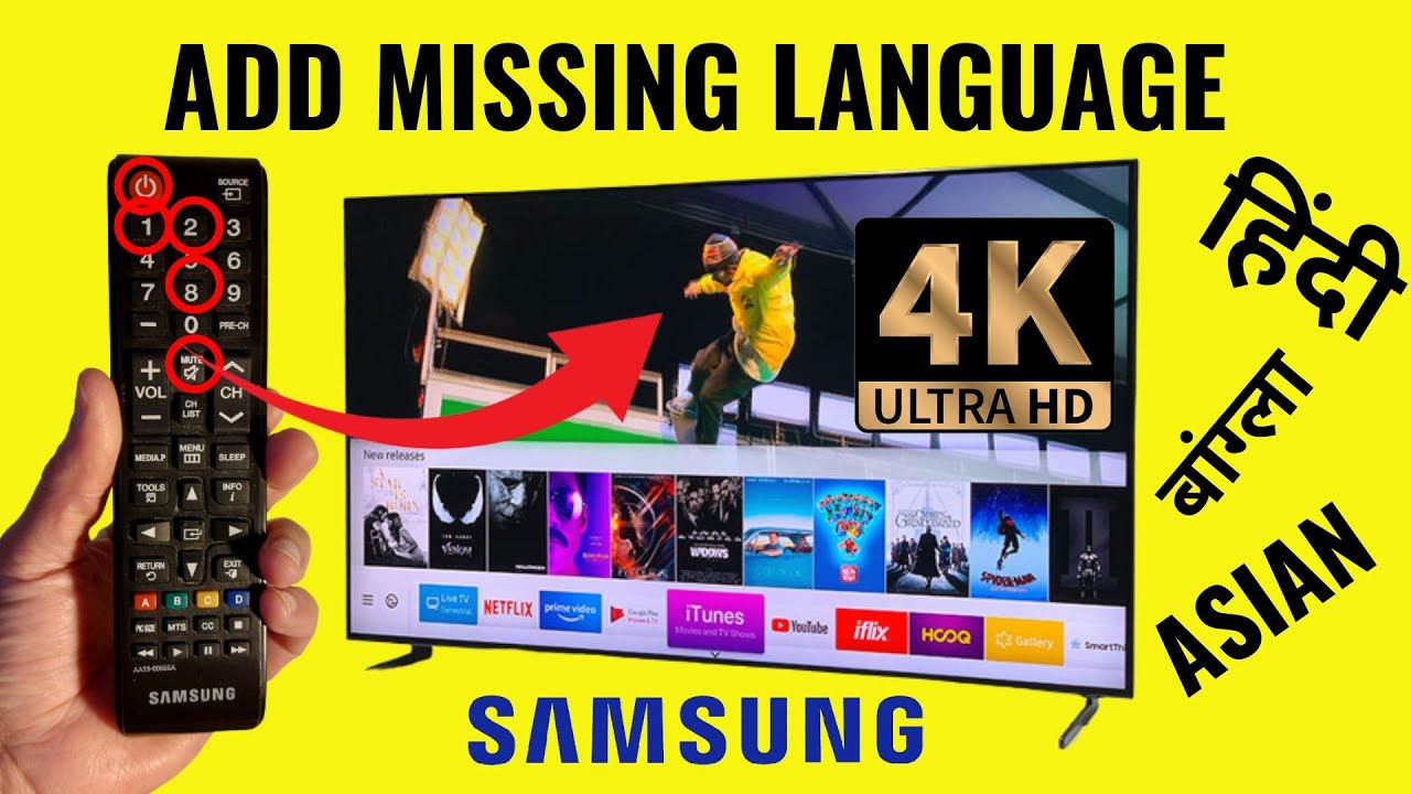 How to add missing Hindi or any Asian language to a Samsung television #samsungtv