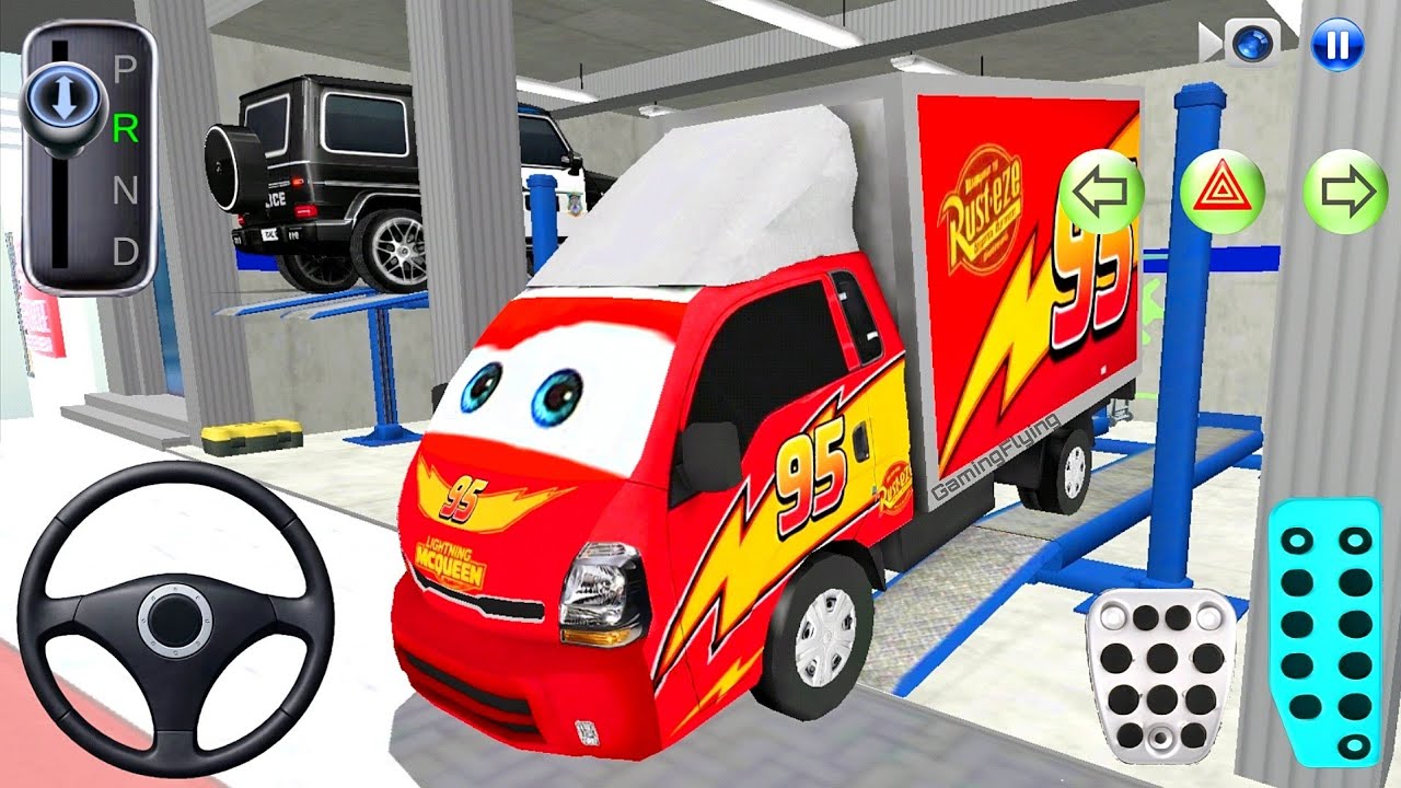 New McQueen Truck in Auto Repair Shop - 3D Driving Class - 3D Driving Class Game - Car Game