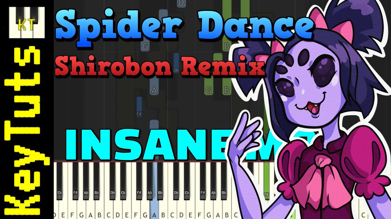 Spider Dance [Shirobon Remix] - Insane Mode [Piano Tutorial] (Synthesia)