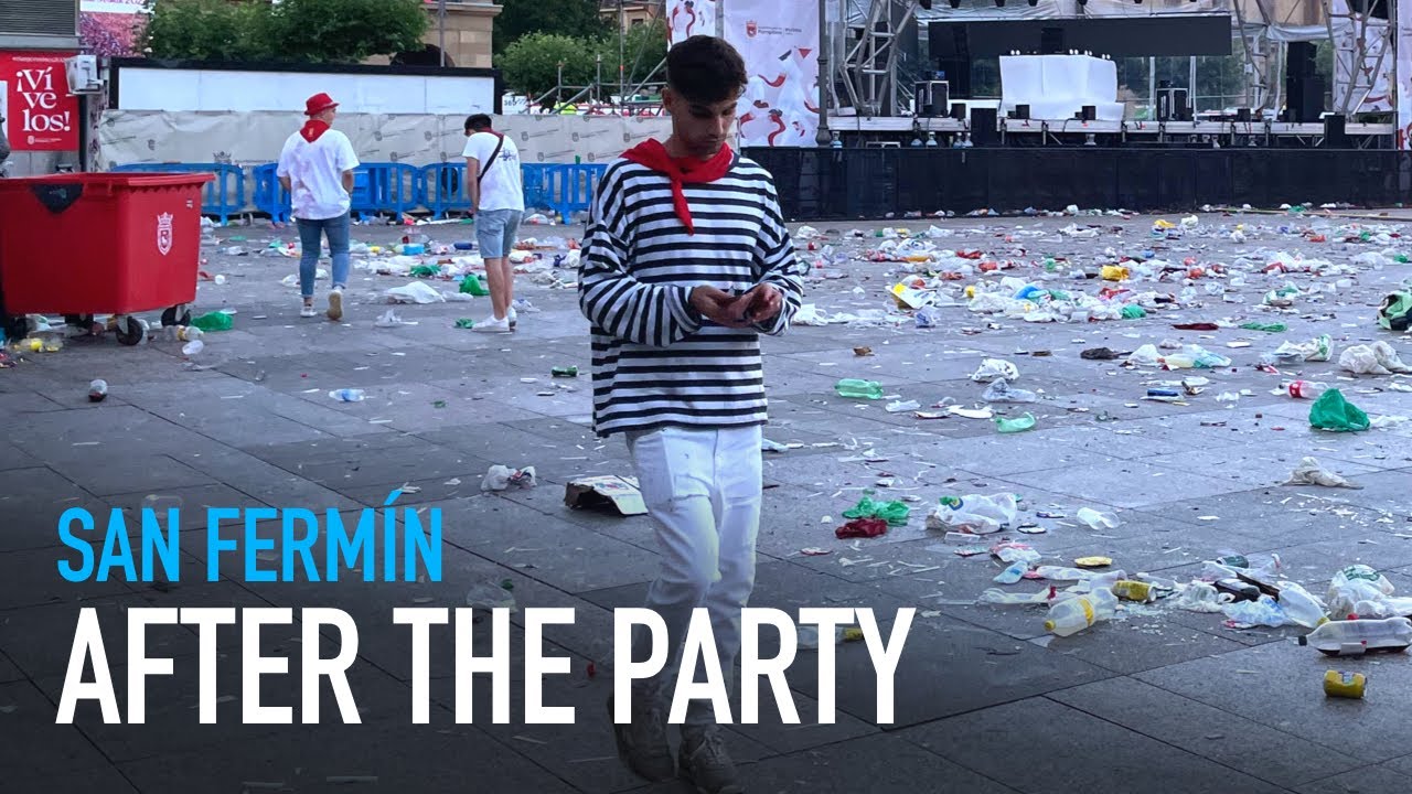 The Morning After the Party...Festival of San Fermín (Sanfermín) 2022 – Pamplona, Spain