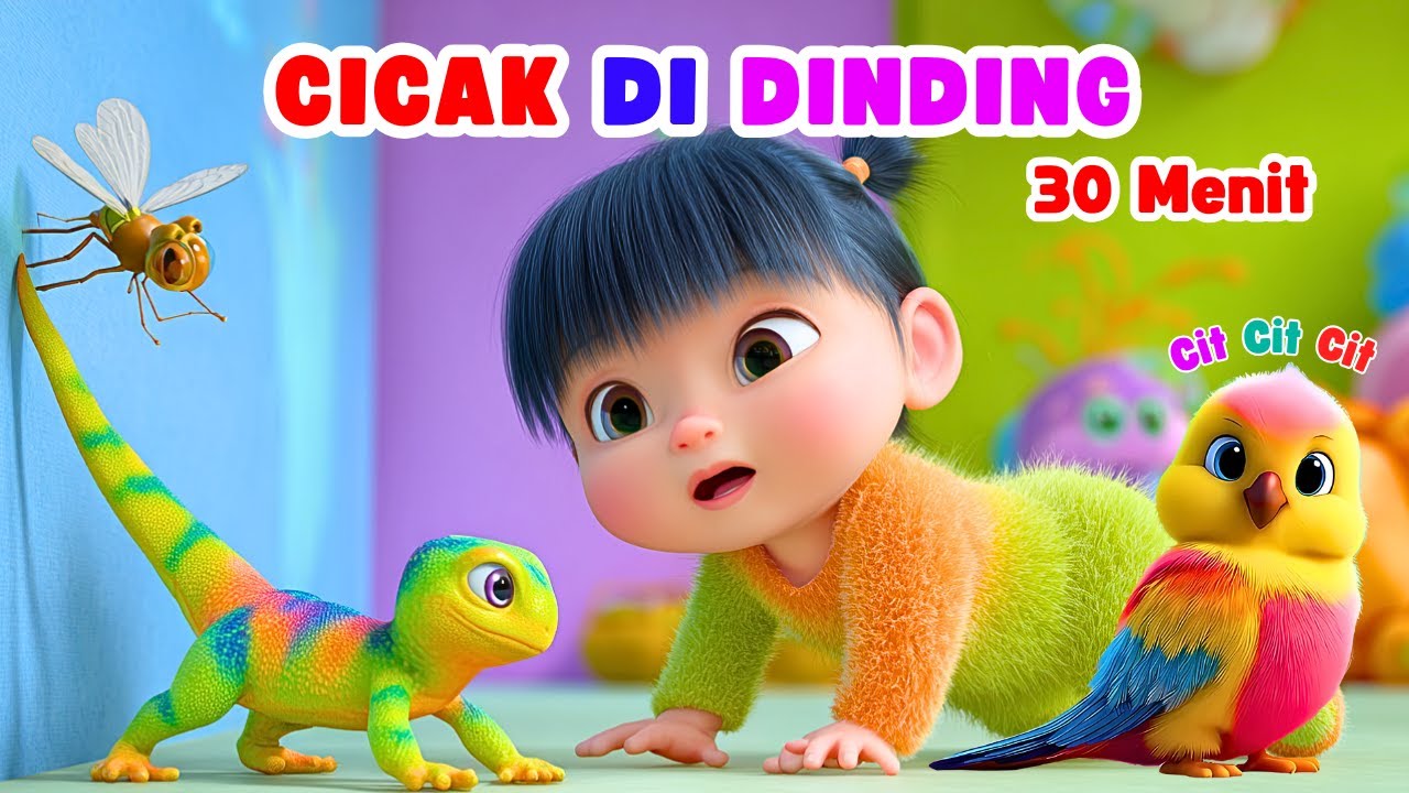 Cicak di Dinding 🦎 Cit Cit Cuit - Kalau Kau Suka Hati - Lagu Anak Indonesia Lainnya - Balita TK PAUD