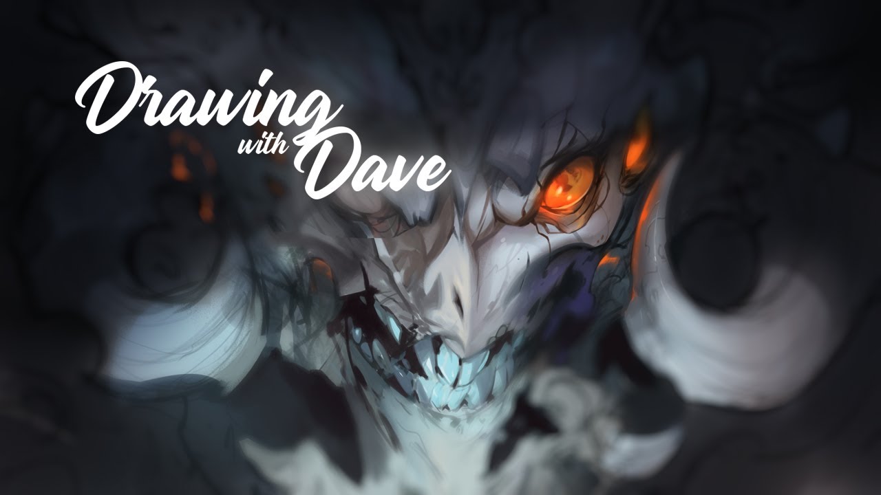 Value and Painting our Creature Sketch! Drawing with Dave Episode 15!