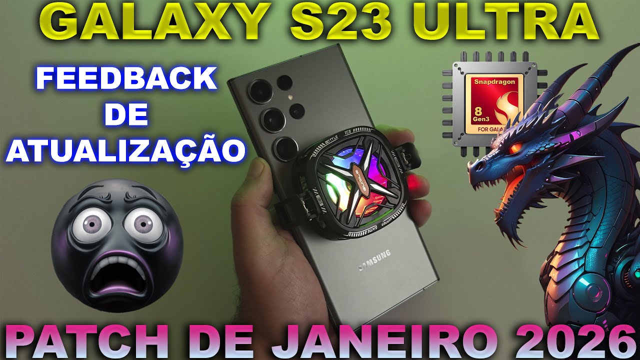 🛑GALAXY S23 ULTRA | FEEDBACK de ATUALIZAÇÃO🪫📊📉😱 (Patch de Janeiro) #samsung #oneui8 #vulkan