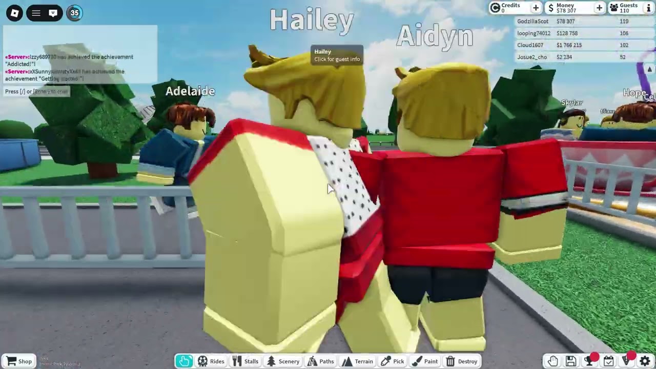 Playing Theme Park Tycoon 2 On Roblox