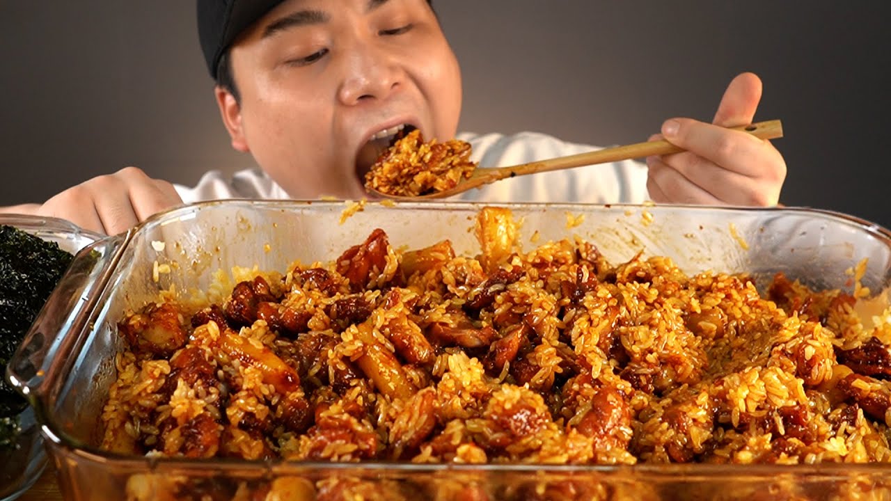 치밥 끝판왕 지코바볶음밥 먹방~!! 리얼사운드 ASMR social eating Mukbang(Eating Show)