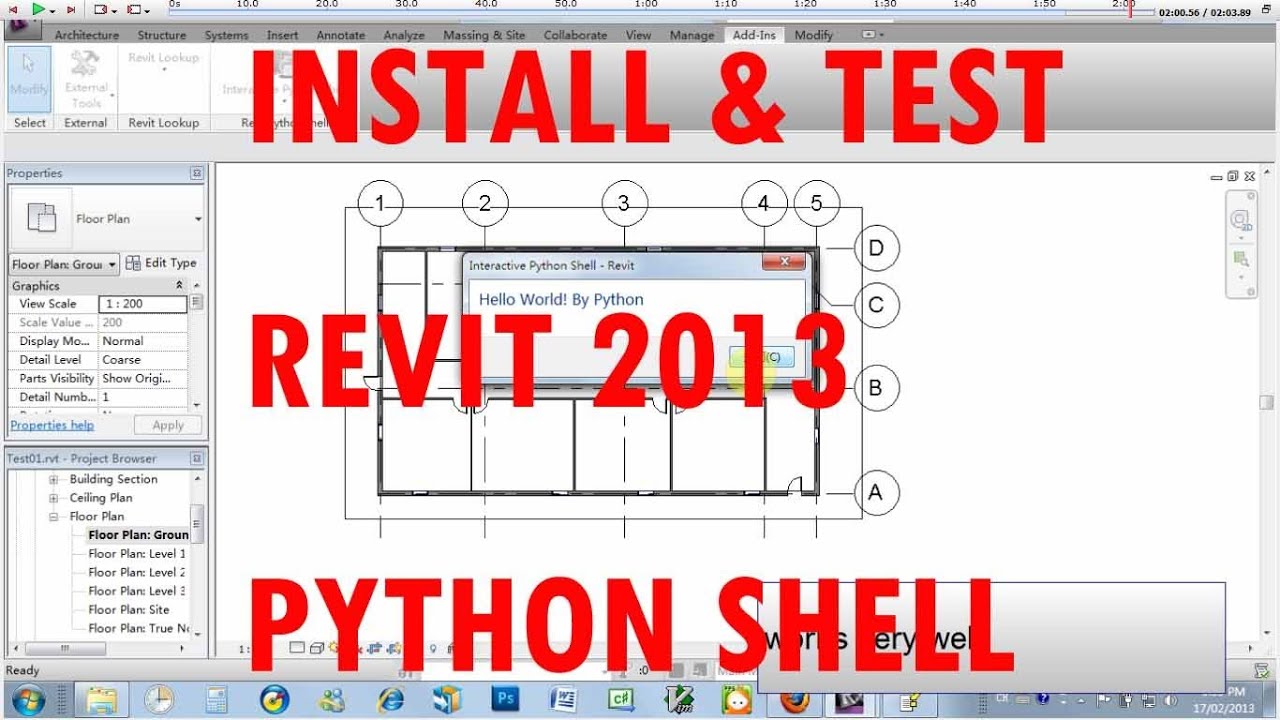 install and test revit 2013 python shell