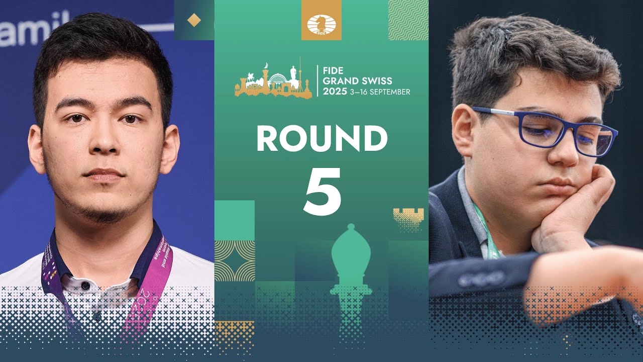 🇺🇿 Nodirbek Abdusattorov vs Yagiz Kaan Erdogmus 🇹🇷 | FIDE Grand Swiss 2025 | Round 5 | Board 6