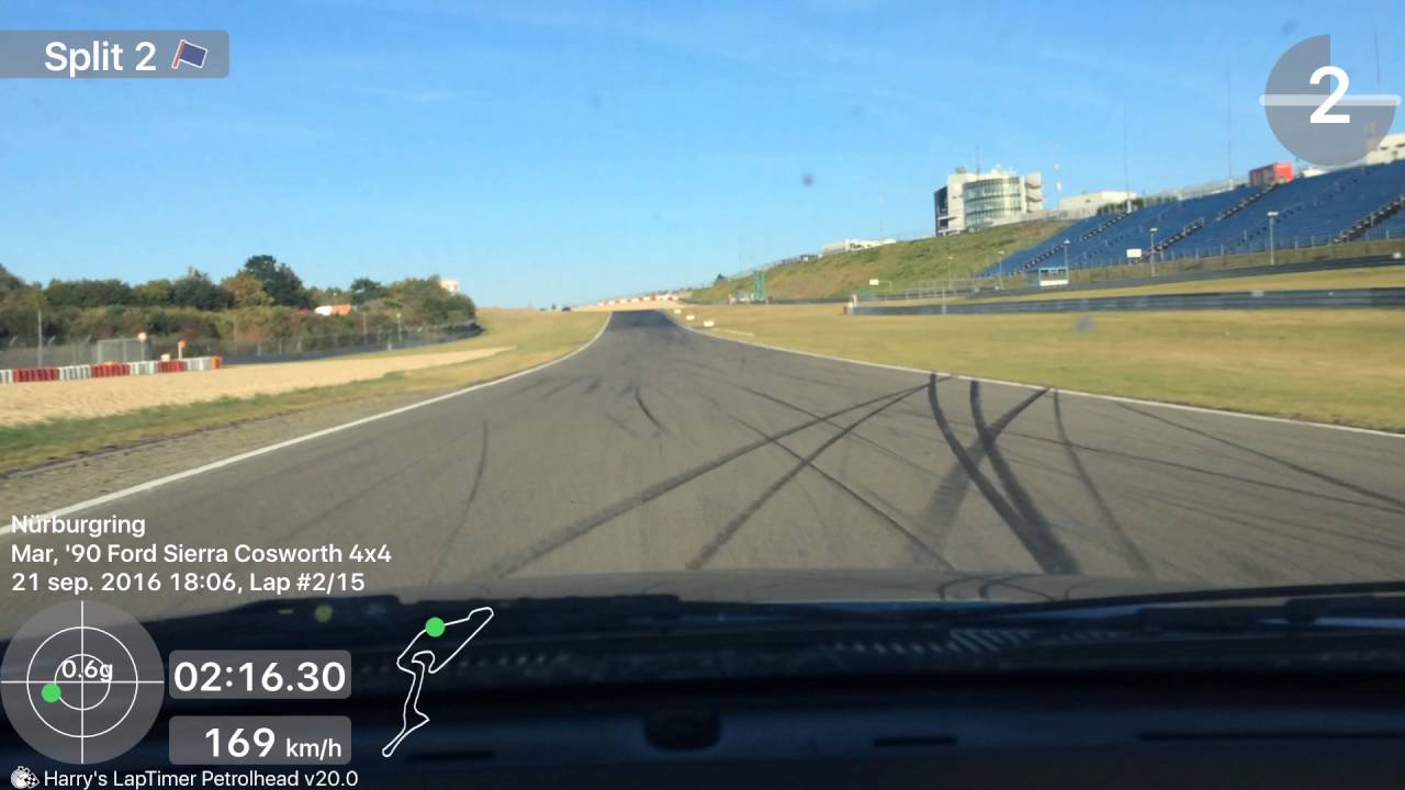 Sierra Cosworth 4x4 on Nurburgring GP track 21.09.2016 session 1