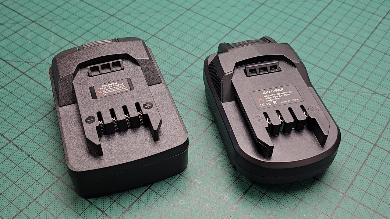 How to use EINHELL batteries on PARKSIDE tools - EIN18PAR and EIN18PAK adapters test and look inside