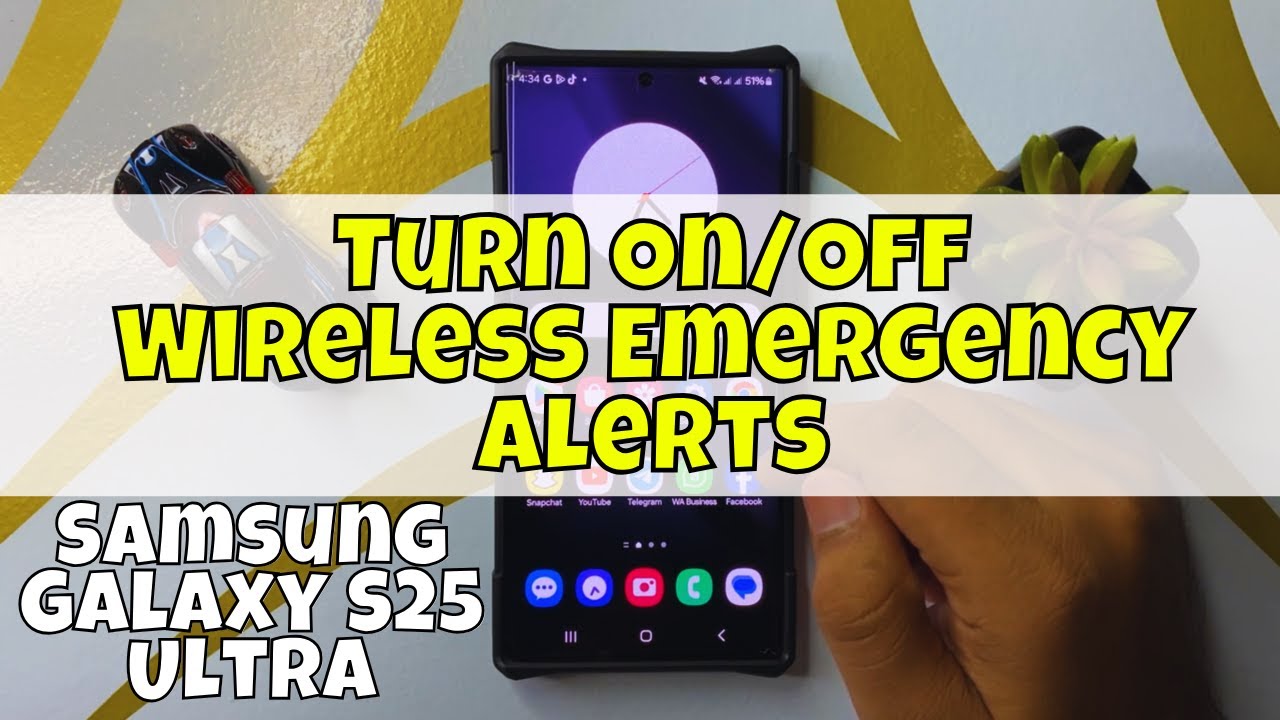 How to Turn On/Off Wireless Emergency Alerts Samsung Galaxy S25 Ultra