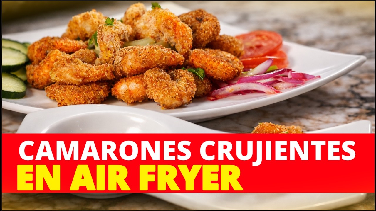 Camarones empanizados en freidora de aire 🍤 | Crujientes y fáciles