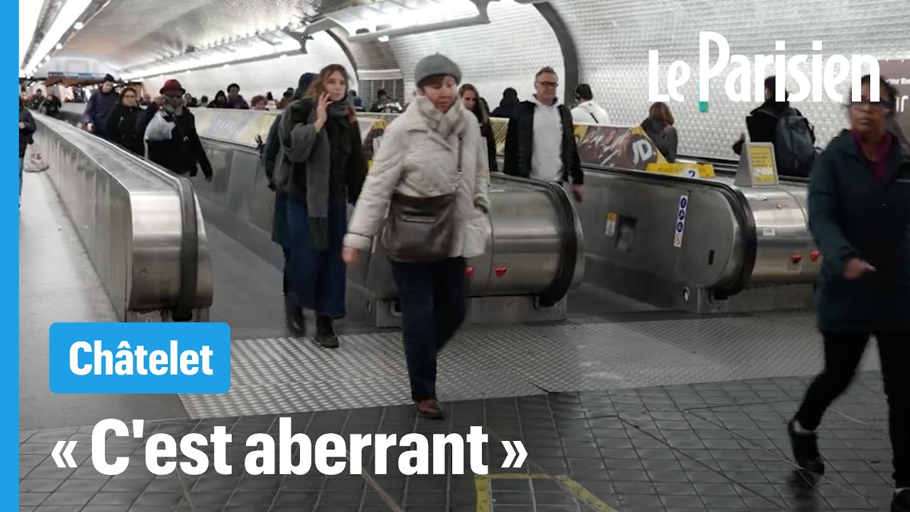 Châtelet-Les Halles : l'arrêt des tapis roulants révolte les usagers du métro