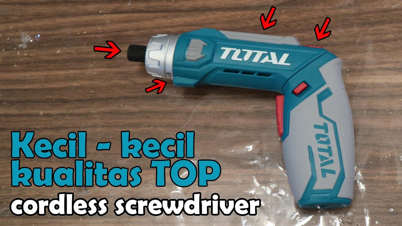 CORDLESS SCREWDRIVER TOTAL, WALAU KECIL KUALITAS JEMPOLAN