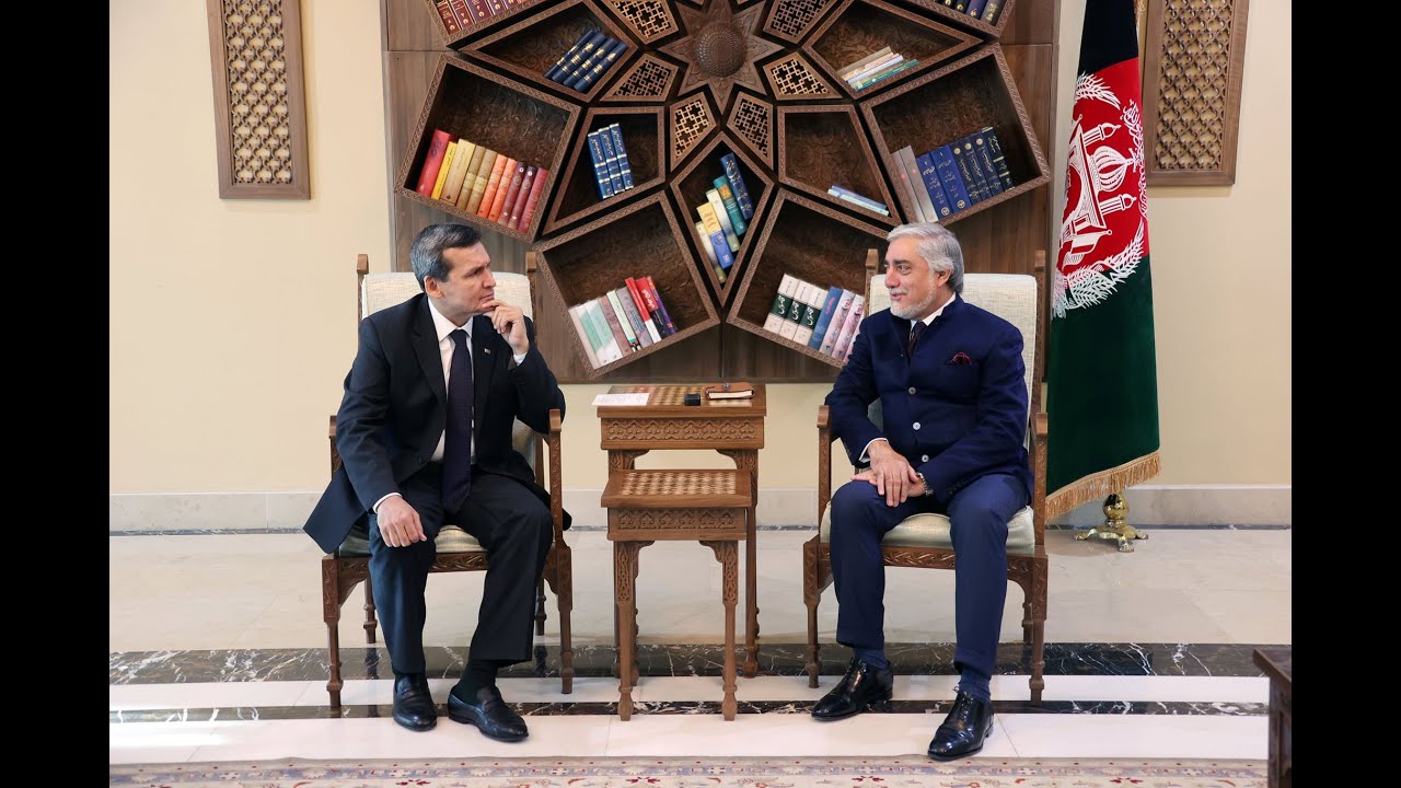 ملاقات دکتور عبدالله عبدالله رئیس شورای عالی مصالحه ملی، با جناب رشید مرادوف وزیر خارجه‌ ترکمنستان