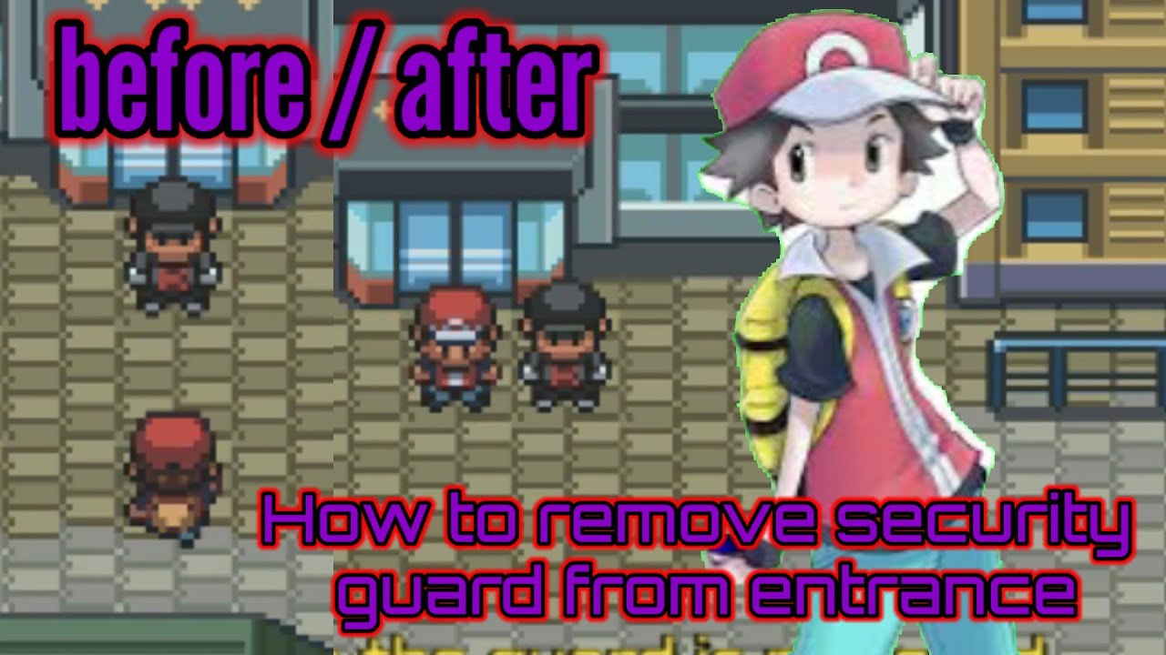 HOW TO REMOVE TEAM ROCKET SECURITY GUARD FROM SILP HCO'S ENTRANCE/GATE IN SAFFRON CITY [FIRE RED]