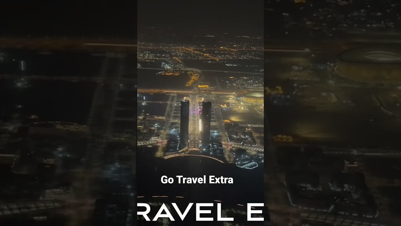 Doha night view from Qatar airways #qatar2022 #qatarairways #doha  #doha nightlife  #dohanightview