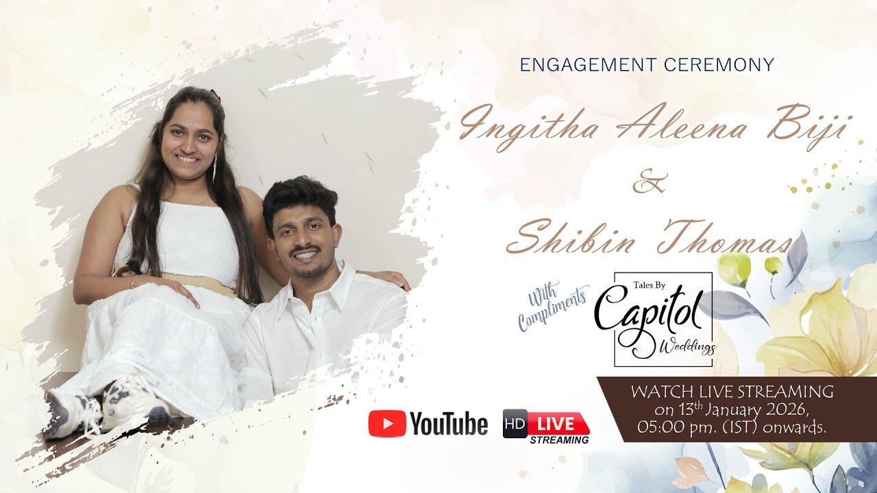 Engagement LIVE Webcast | Ingitha - Shibin | Tales by Capitol Weddings - 95624 04469 | 29-12-2025