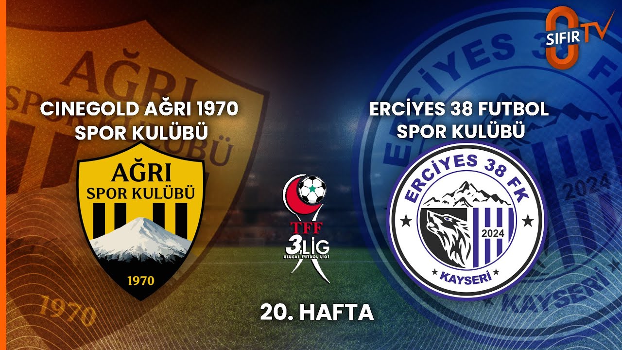 CINEGOLD AĞRI 1970 SPOR KUL&Uuml;B&Uuml; - ERCİYES 38 FUTBOL SPOR KUL&Uuml;B&Uuml;