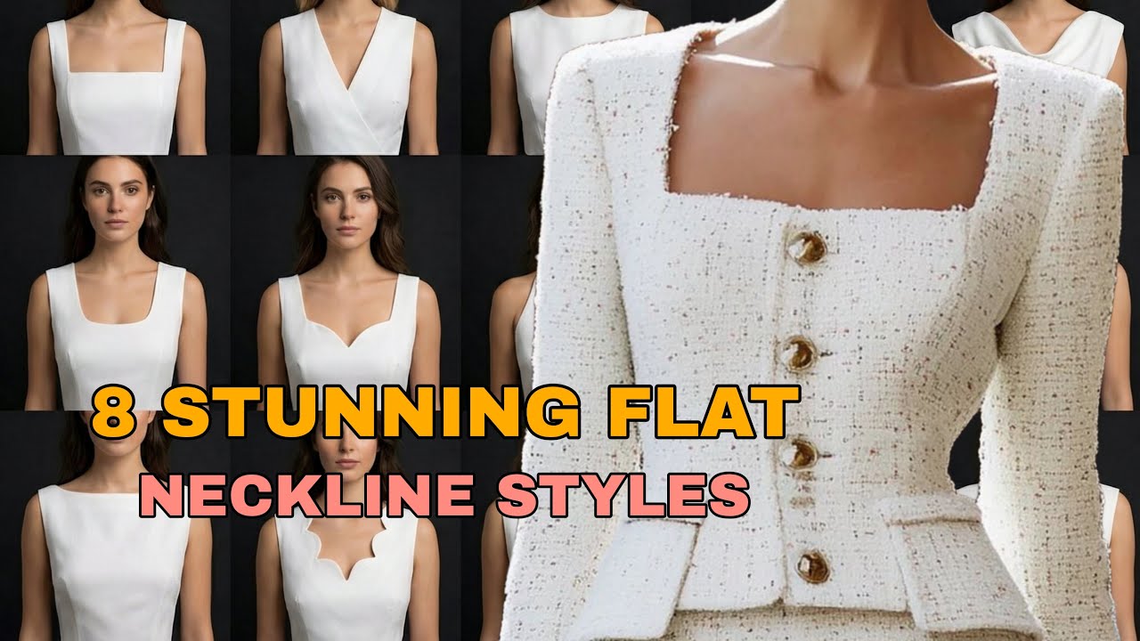 The Secret to Stylish Neckline Patterns | All the Key Techniques for Drafting 8 Flat Neckline Types