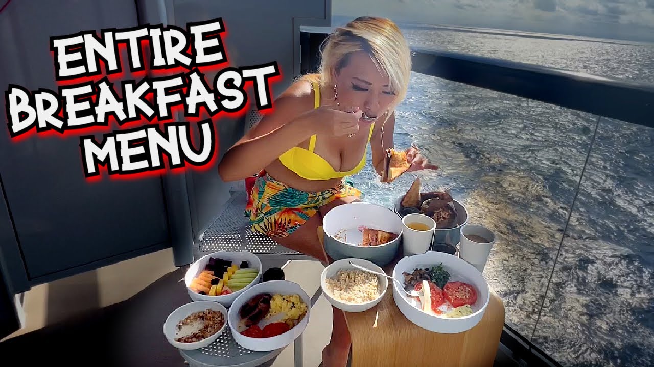 ENTIRE BREAKFAST MENU of Virgin Voyage Room Service - Cruise Day 2 #RainaisCrazy