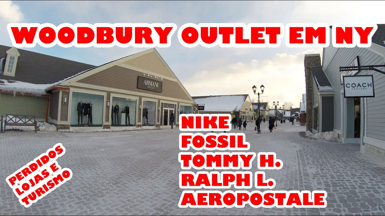 Fazendo compras em outlet nos EUA. Aero, Tommy, RL, Nike, Fossil. Woodbury NY.