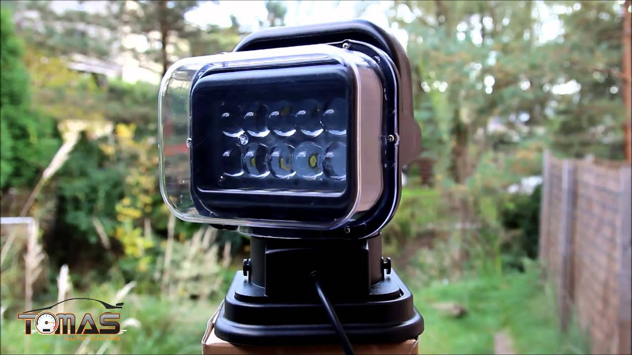 Lampa obrotowa robocza halogen szperacz LED z pilotem Tomas-Tuning