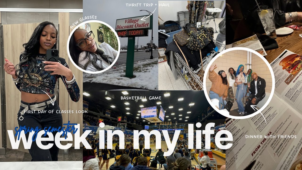 week in my life | thrift trip + haul, basketball game, new glasses, dinner w/ friends, etc.